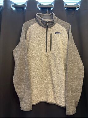 Patagonia Men’s Gray Quarter-Zip Fleece Pullover XL